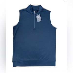 St John’s Bay Deep Blue Half-Zip Golf Vest NWT